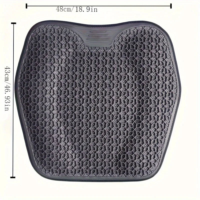 1pc Gel Seat Cushion - Honeycomb Design for Car/Office | Breathable