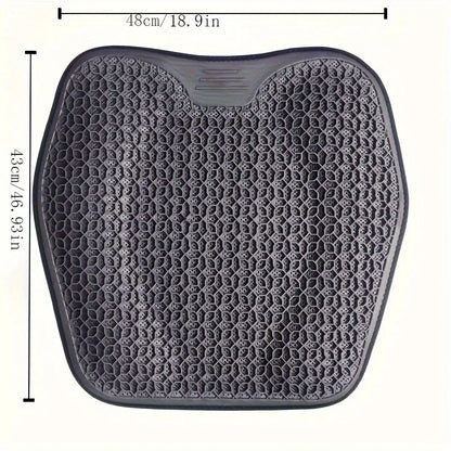 1pc Gel Seat Cushion - Honeycomb Design for Car/Office | Breathable