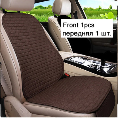 Car Flax Seat Cushion Protector Pad Front/Rear Set