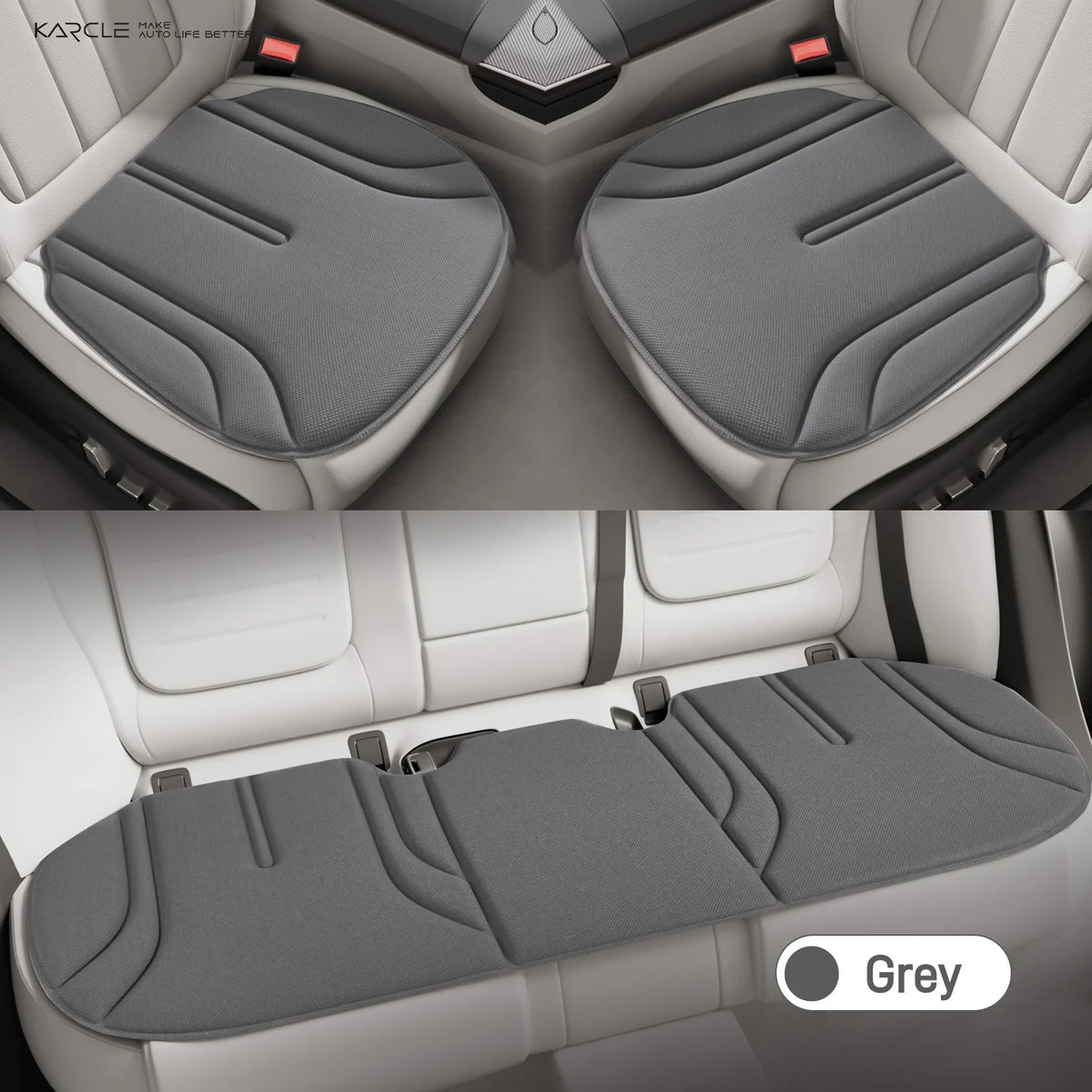 Car Universal Breathable Foam High-elastic Universal Seat Cushion 3 Pcs Set