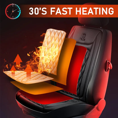 Car Heated Seat Cover 12/24V 30‘ Fast Heating Seat Cushion Universal Car Heater