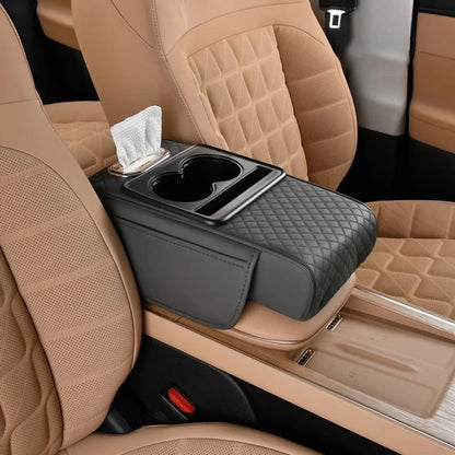 Car Armrest Cushion Organizer Mat Center Console Memory Foam Box Pads