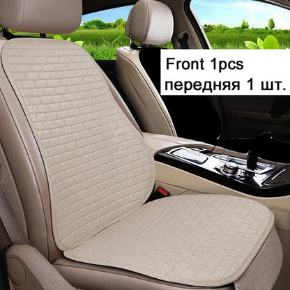 Car Flax Seat Cushion Protector Pad Front/Rear Set
