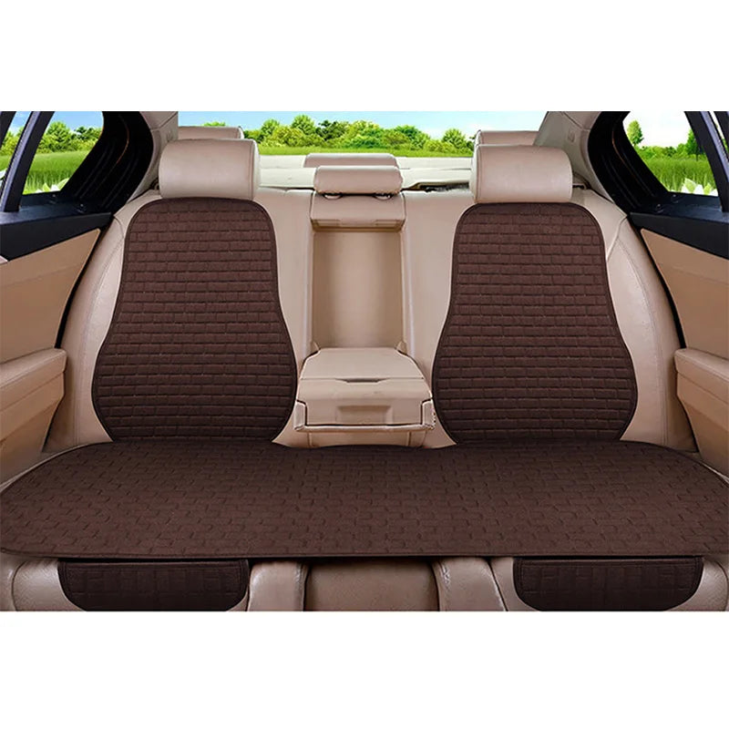 Car Flax Seat Cushion Protector Pad Front/Rear Set