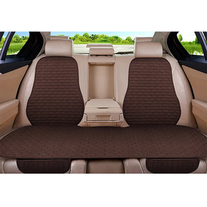 Car Flax Seat Cushion Protector Pad Front/Rear Set
