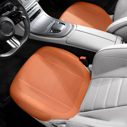 Car PU Leather Cooling Breathable Non Slip Thin All Season Universal Seat Cushion