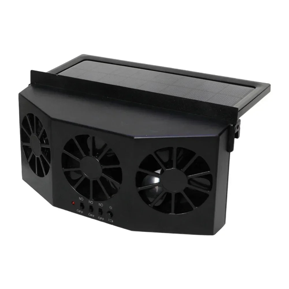 Car Exhaust Fan USB Rechargeable/Solar Air Cooling Ventilation Fan