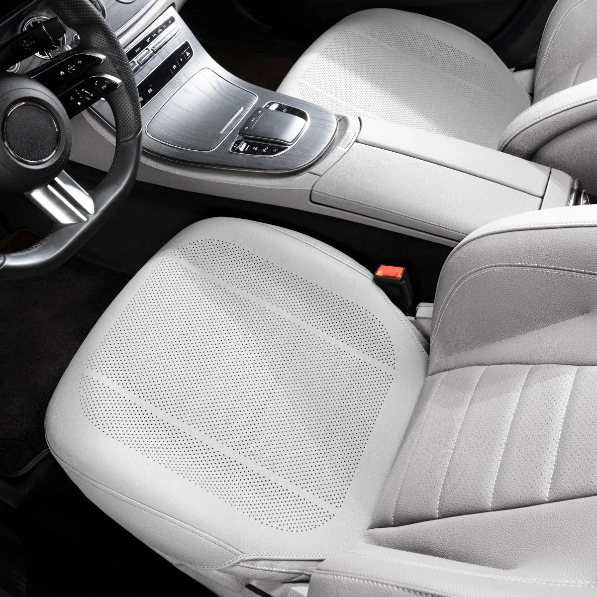 Car PU Leather Cooling Breathable Non Slip Thin All Season Universal Seat Cushion