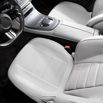 Car PU Leather Cooling Breathable Non Slip Thin All Season Universal Seat Cushion