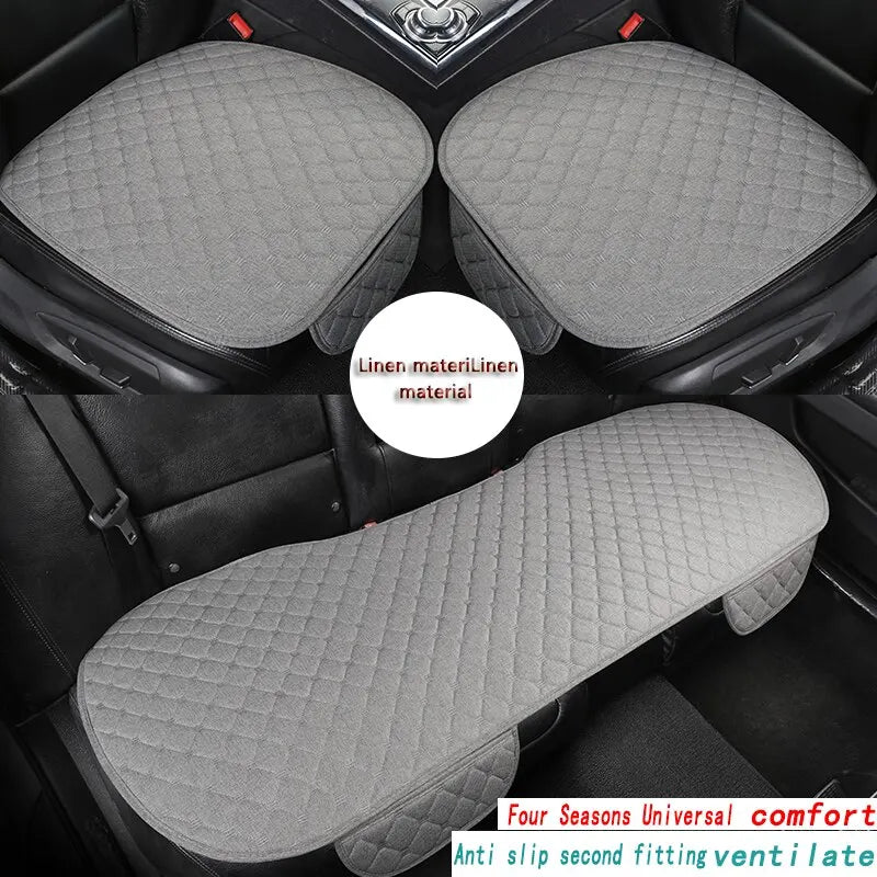 Car Linen Quilted Embroidered Cushion Four Seasons Universal Three-piece Set