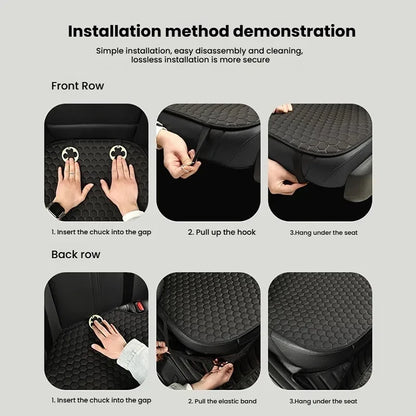 Car Summer Breathable Linen 3D Ice Silk Cushion 3 Pcs