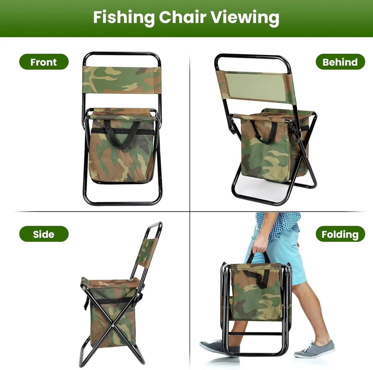 Camping Portable Foldable Fishing Camping Lightweight Folding Chair