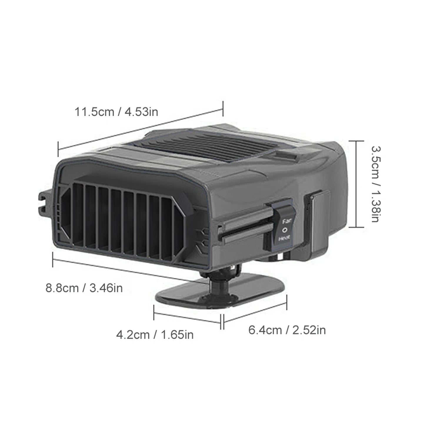 12V Electric Portable Cooling Heating Fans Heater 150w