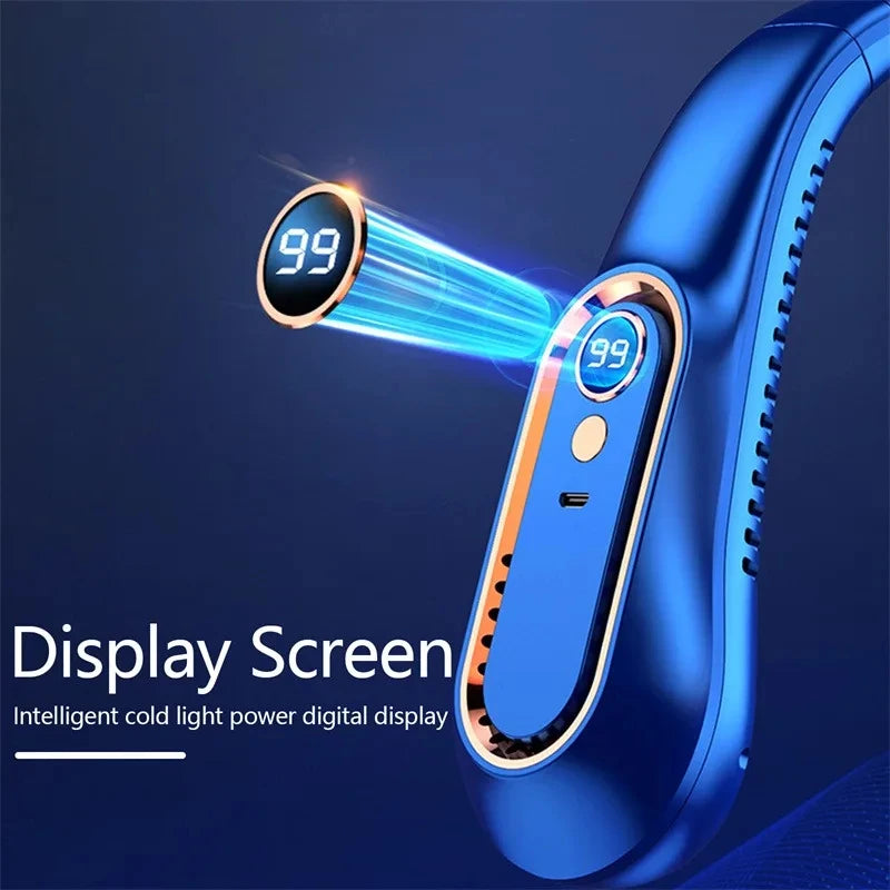 Neck Bladeless Fan Mini Ultra Long Life Portable Lazy Silent Fan Usb Charging Student