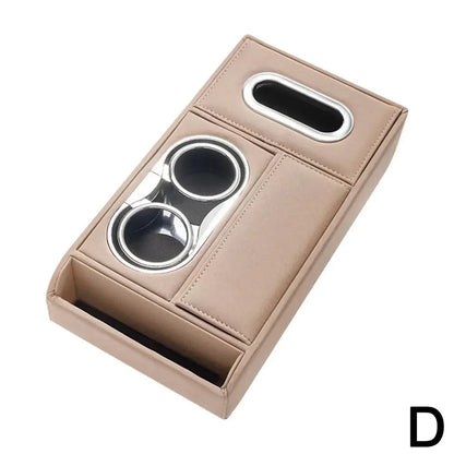 Car Armrest Cup Holder Tissue Box Storage Organizer