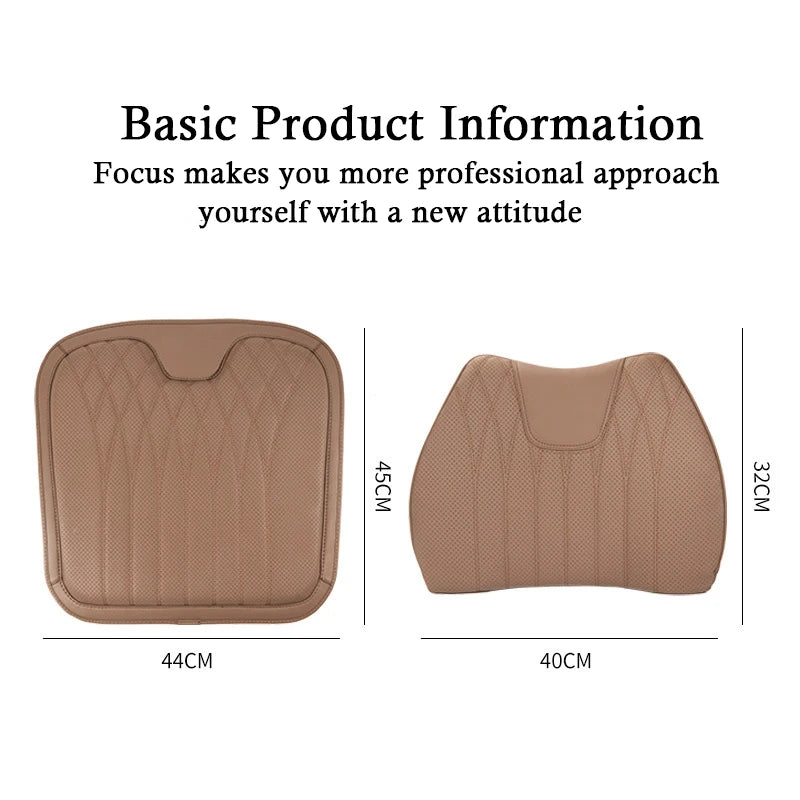 Car Seat Breathable Leather Waist Cushion Protector