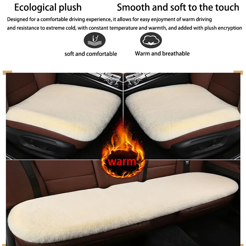 Car Winter Plush Rabbit Fur Non-slip Warmth Thickened Cushion