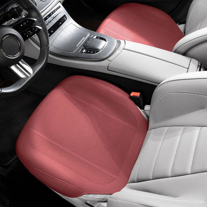 Car PU Leather Cooling Breathable Non Slip Thin All Season Universal Seat Cushion