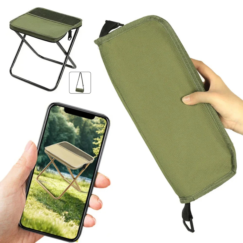 Camping Foldable Backpack Stool Portable Satchel Pen Bag Lightweight Fishing Travel Chair