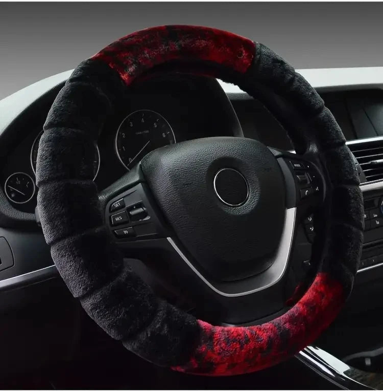 Cute Cartoon Ear Women Warm Cozy Universal  Steering Wheel Cover