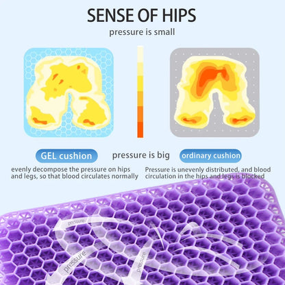 Car Gel Seat Summer Breathable Honeycomb Cushion