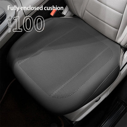Car PU Leather Cooling Breathable Non Slip Thin All Season Universal Seat Cushion