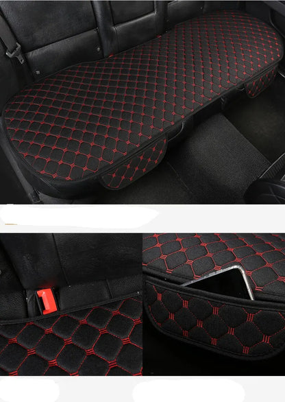 Linen Quilted Embroidered Car Cushion Without Backrest Four Seasons Universal