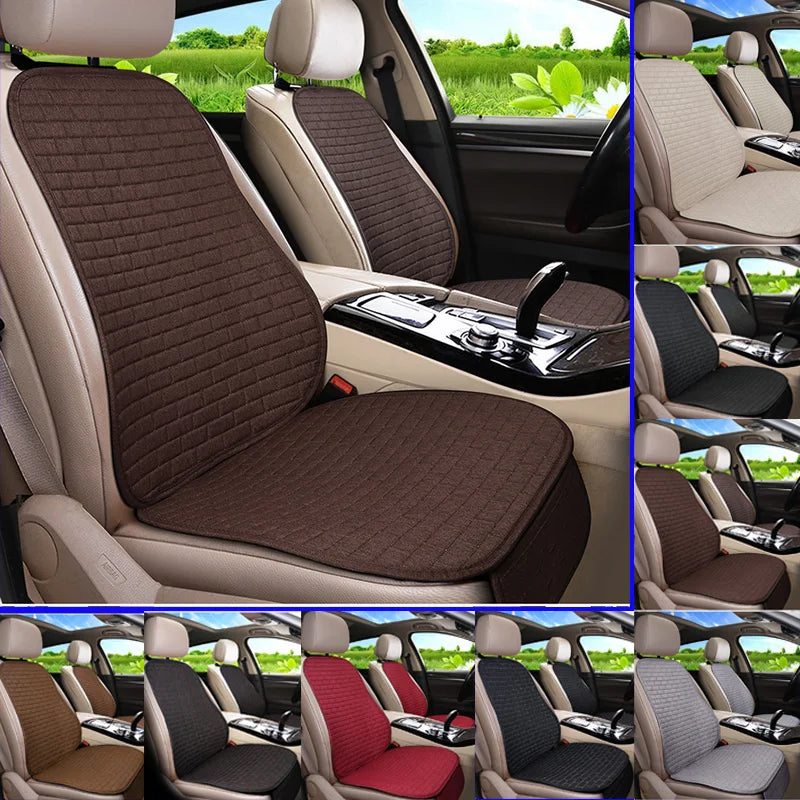 Car Flax Seat Cushion Protector Pad Front/Rear Set