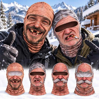 Funny 3D Face Balaclava Hat Full Face Motorcycle Riding Skiing Face Mask