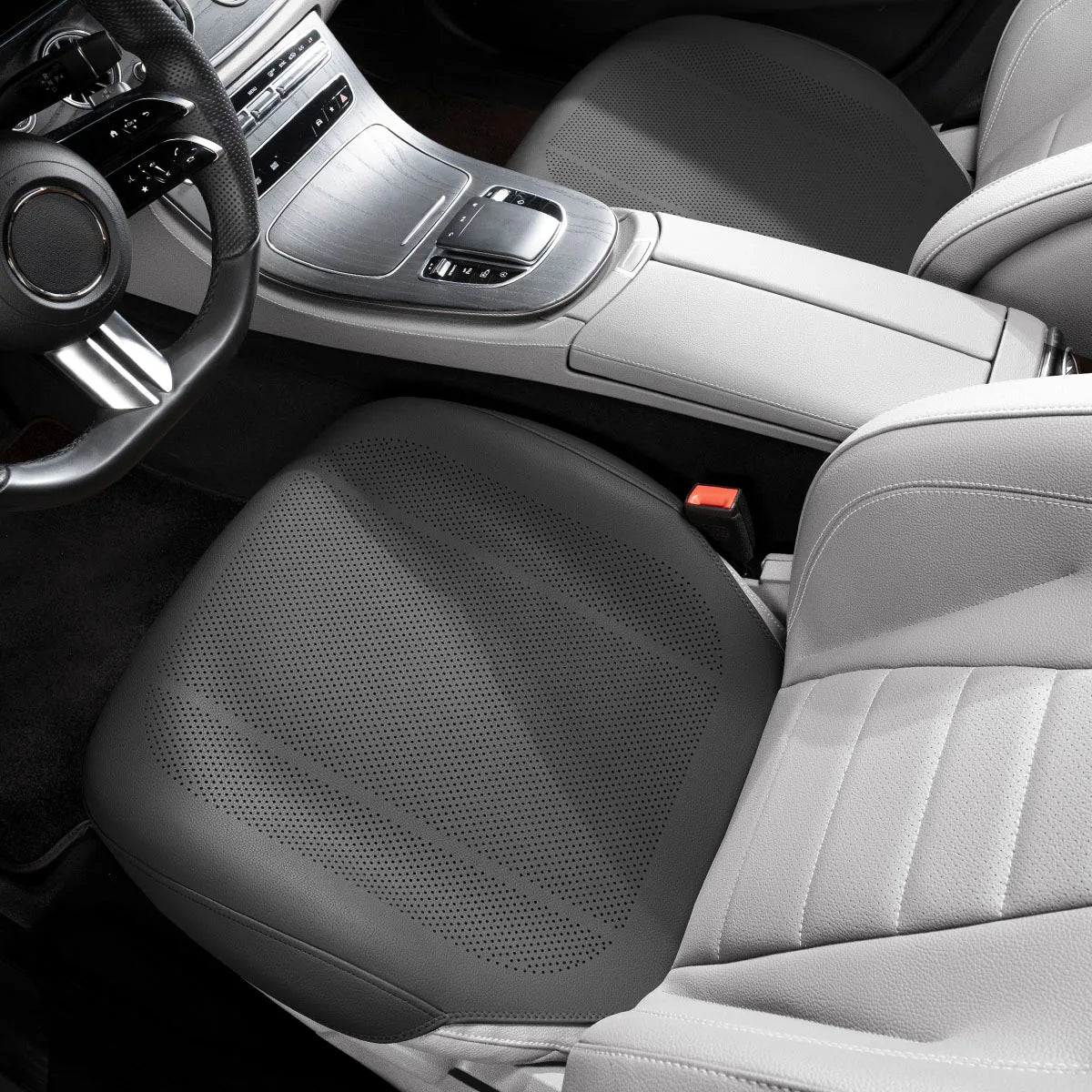 Car PU Leather Cooling Breathable Non Slip Thin All Season Universal Seat Cushion