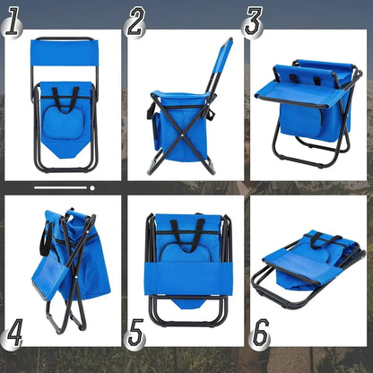 Camping Fishing Beach Stool Detachable Portable Backrest Lightweight Folding Chair