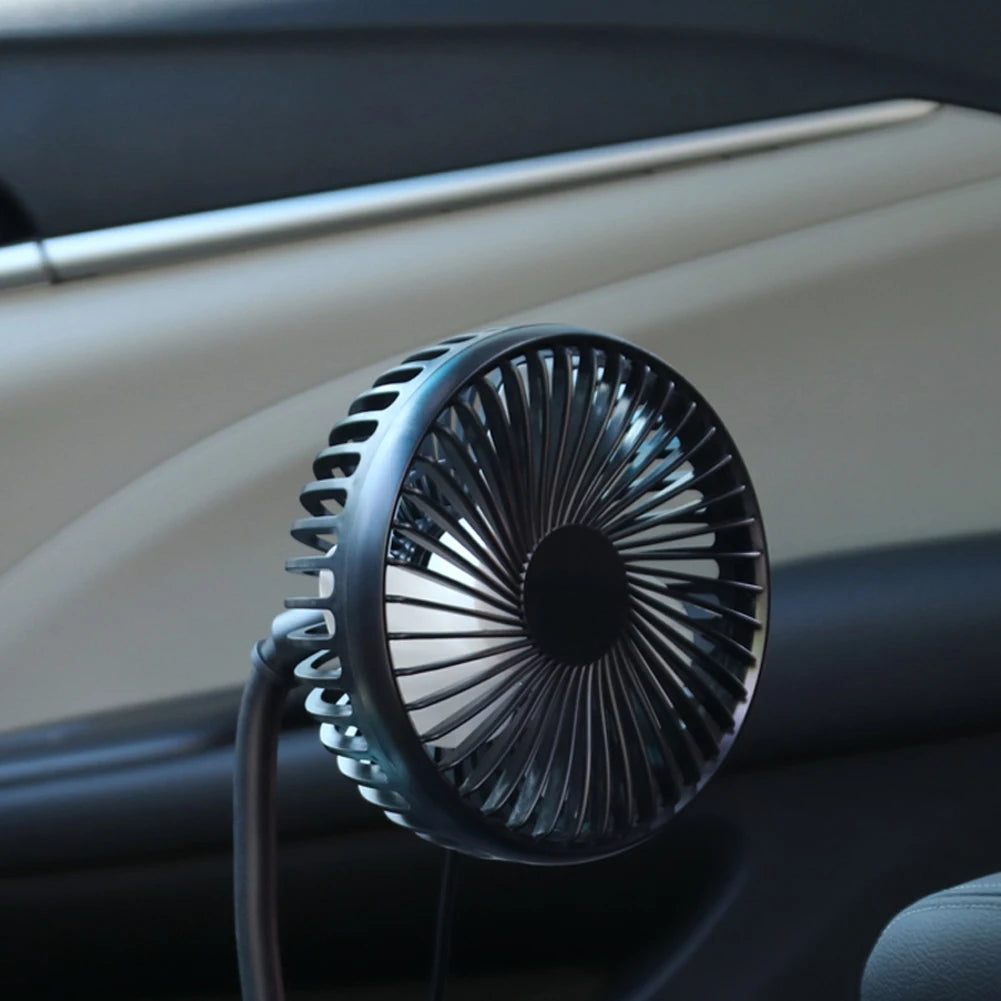 Car USB 3 Speed Powerful Quiet Rotatable Cooler Fan