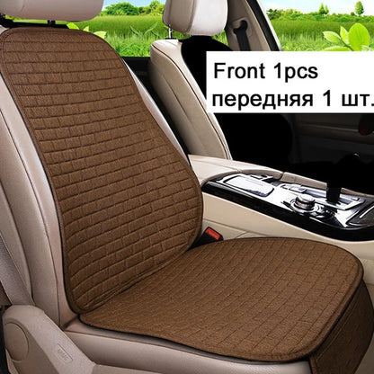 Car Flax Seat Cushion Protector Pad Front/Rear Set