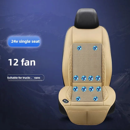 Car 12V/24V Universal Ventilated Seat Cooling 12 Fans Cushion