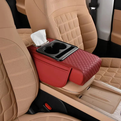 Car Armrest Cushion Organizer Mat Center Console Memory Foam Box Pads