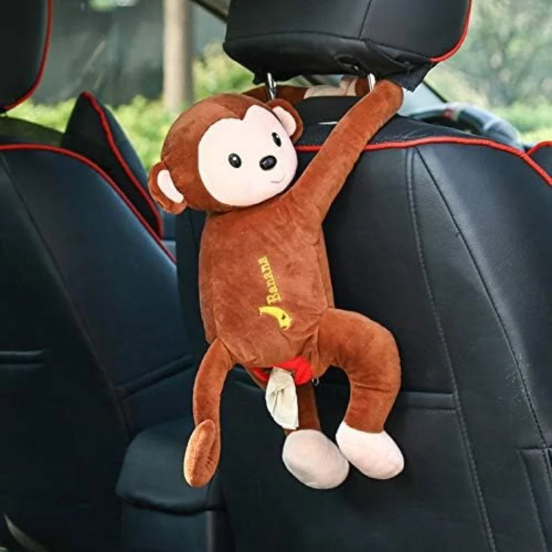 Car Portable Tissue Box Fun Monkey-Shaped Organzier