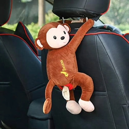 Car Portable Tissue Box Fun Monkey-Shaped Organzier