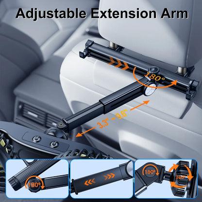 Car Dual-Head Fan Headrest 360° Rotation Air Cooling Fan