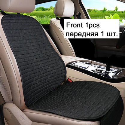 Car Flax Seat Cushion Protector Pad Front/Rear Set
