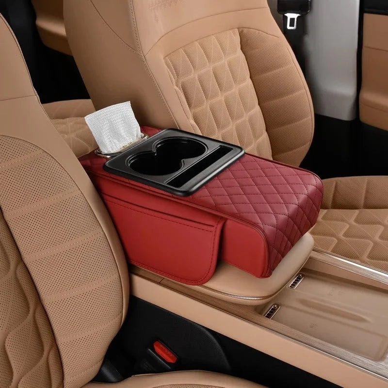Car Armrest Cushion Organizer Mat Center Console Memory Foam Box Pads