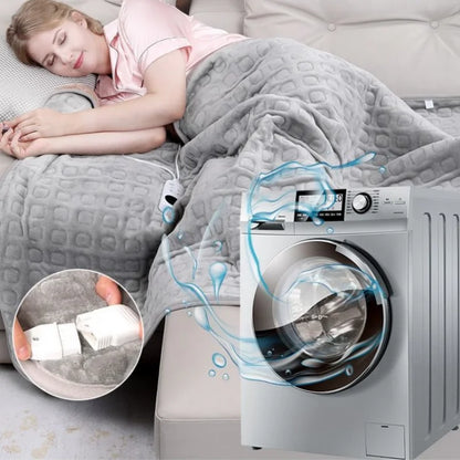 Electric Soft Flannel Heated Blanket Winter Body Warm Mat  Pad Heater