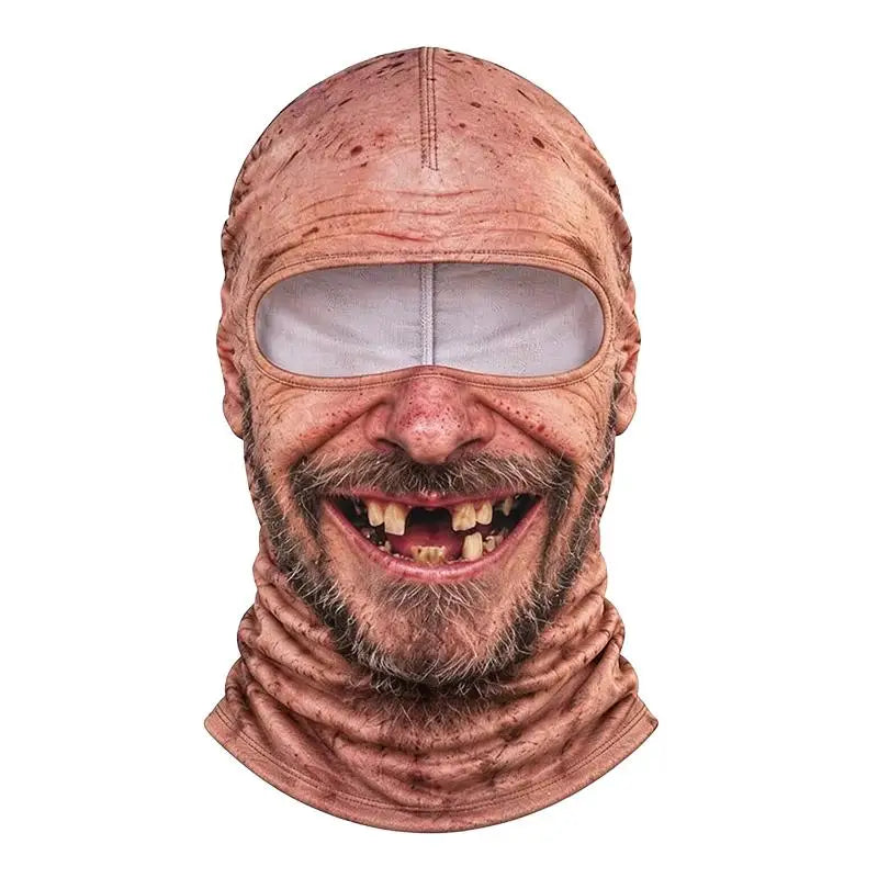 Funny 3D Face Balaclava Hat Full Face Motorcycle Riding Skiing Face Mask