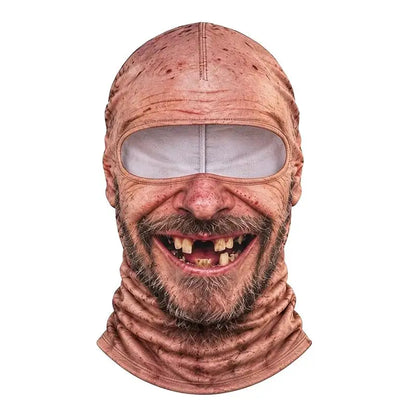 Funny 3D Face Balaclava Hat Full Face Motorcycle Riding Skiing Face Mask