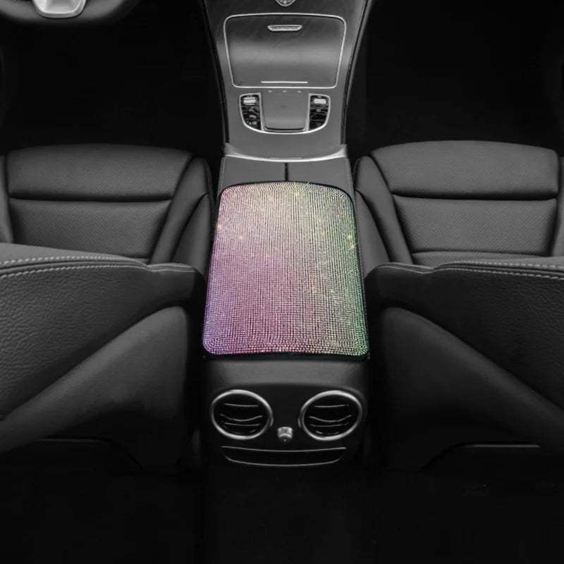 Car Diamond Studded Interior Protection Soft Comfortable Armrest Pad