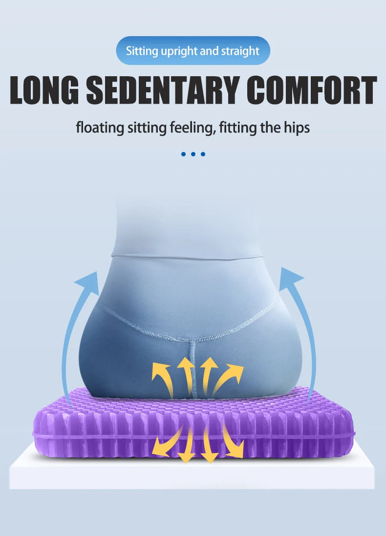 Car Gel Seat Summer Breathable Honeycomb Cushion