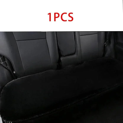 Plush Rabbit Fur Car Seat Cushion Winter Warmth Thick Wool Square Multicolor Cushion