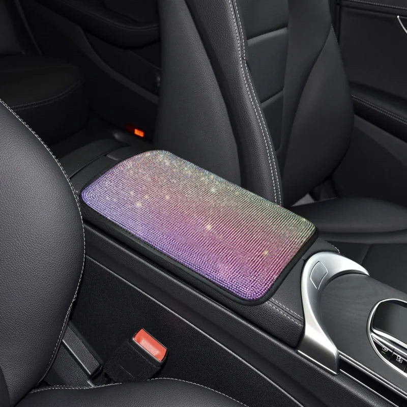 Car Diamond Studded Interior Protection Soft Comfortable Armrest Pad