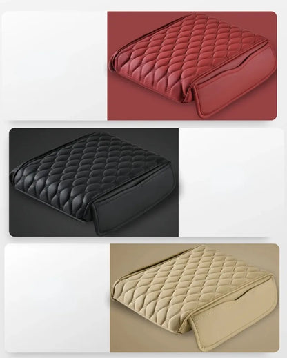 Car Leather  Armrest Mat Center Console Auto Armrests Storage Box Organizer
