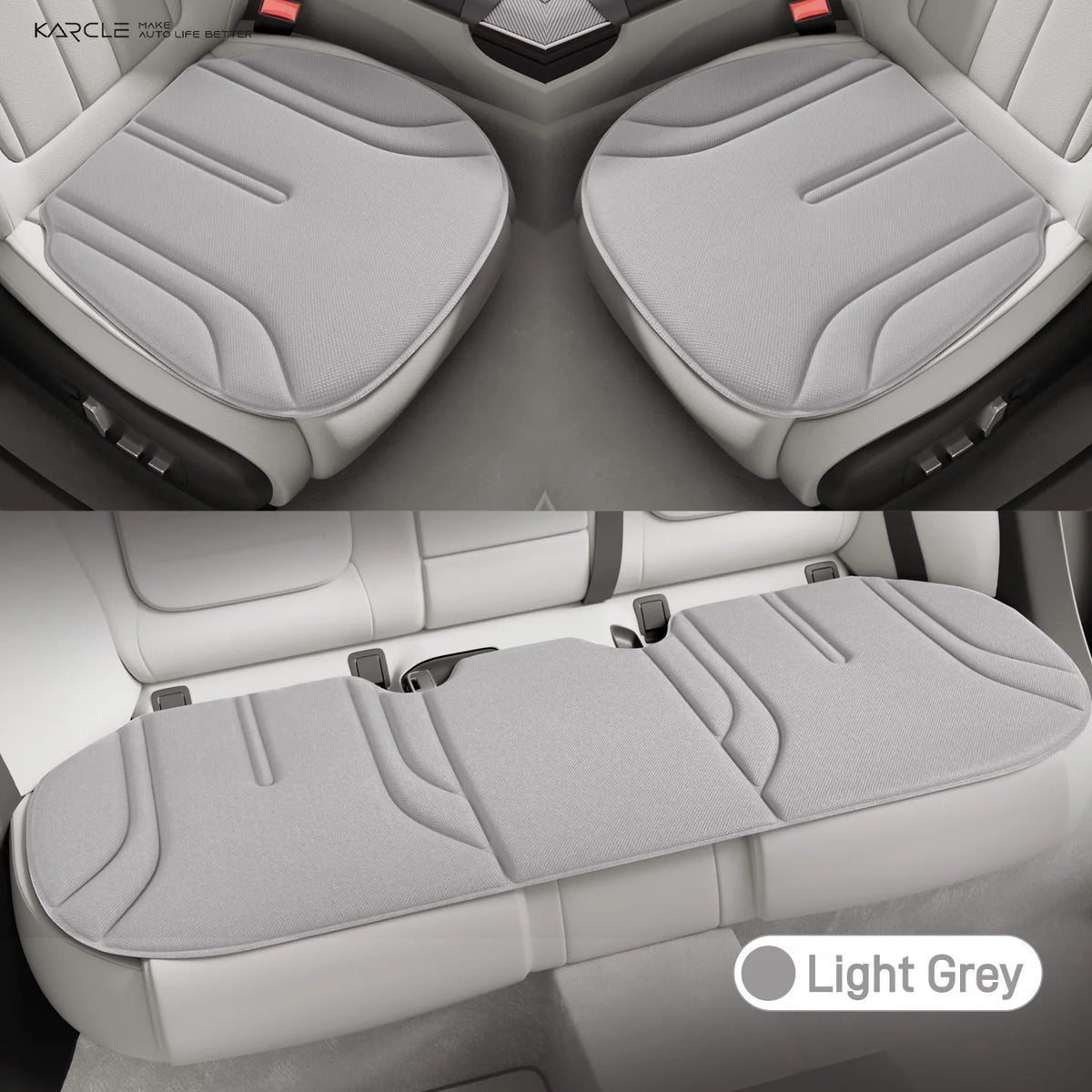 Car Universal Breathable Foam High-elastic Universal Seat Cushion 3 Pcs Set