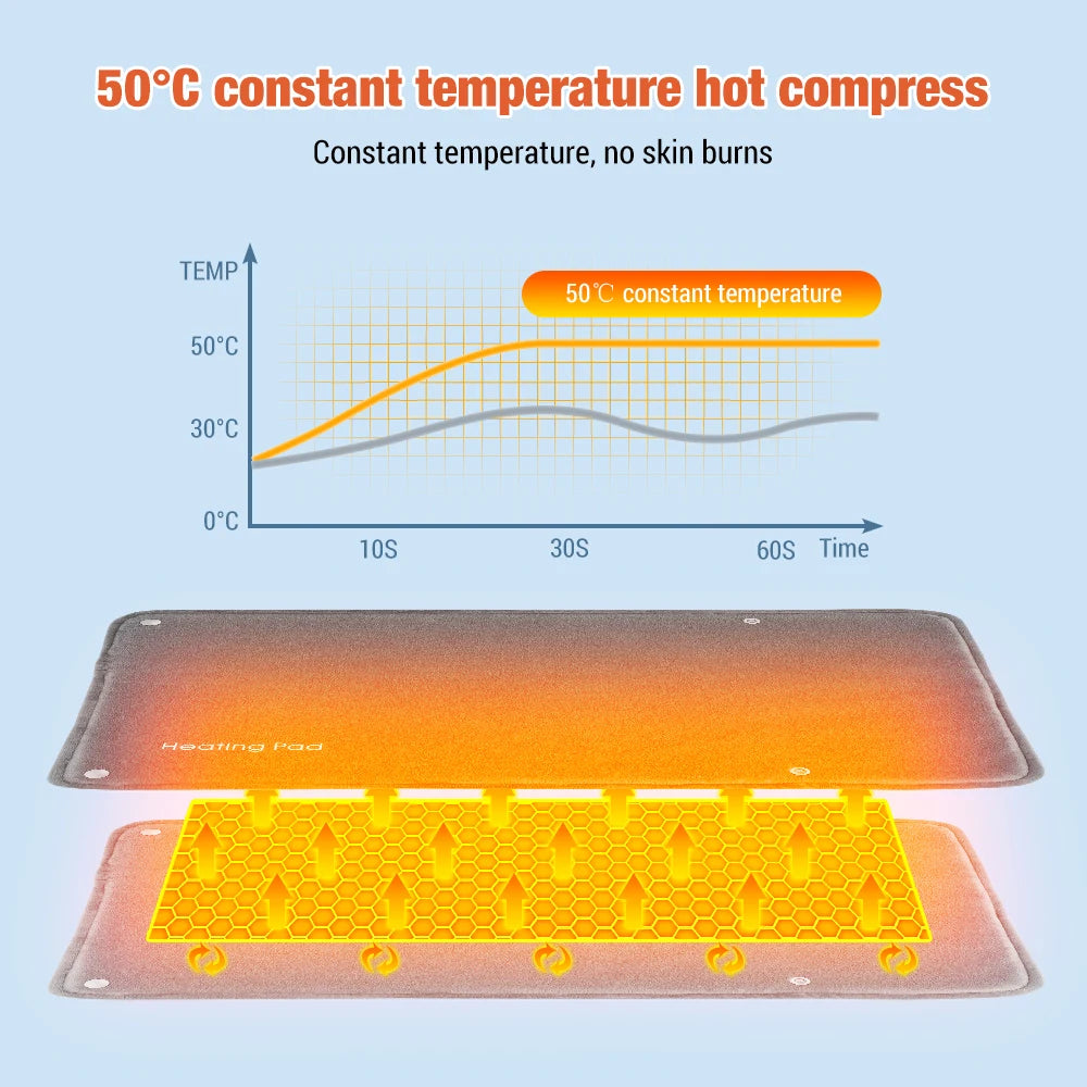 Heating Pad 50℃ Graphene Thermostat Winter Office Hand Warming